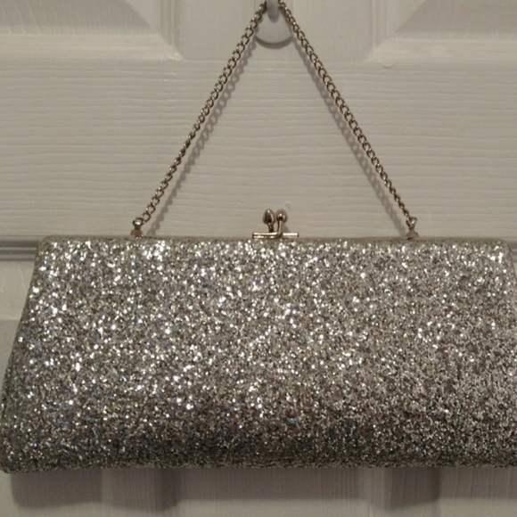 Handbags - Vintage  silver metallic clutch